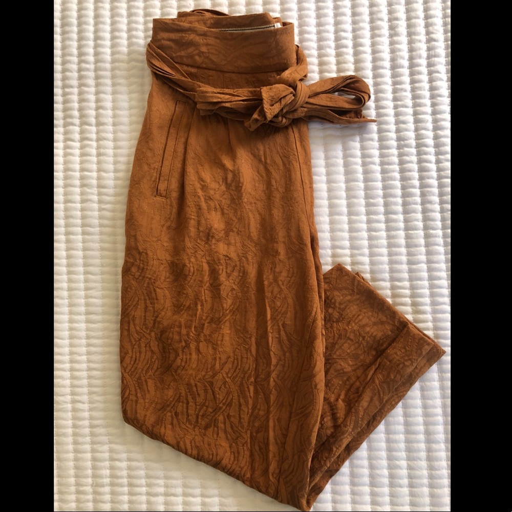 Anthropologie Tie Waist Pants Size 6